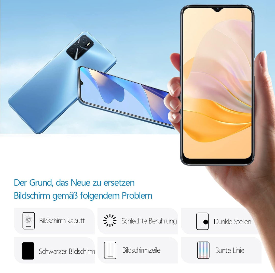 RongZy Kompatibel mit Oppo A54s CPH2273 Ersatz Bildschirm LCD Display und Touchscreen-Digitizer mit