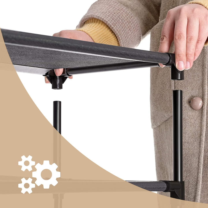 SONGMICS Schuhregal, Schuhablage, 8 Ebenen, offener Schuhschrank, Schuhaufbewahrung, schmal, 28 x 46