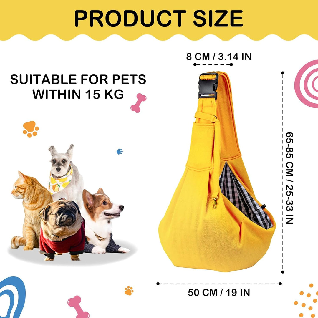 Verstellbarer Hundetragetasche, Reversibel Kleine Hundetragetasche, Pet Sling Carrier, Hunde Tasche