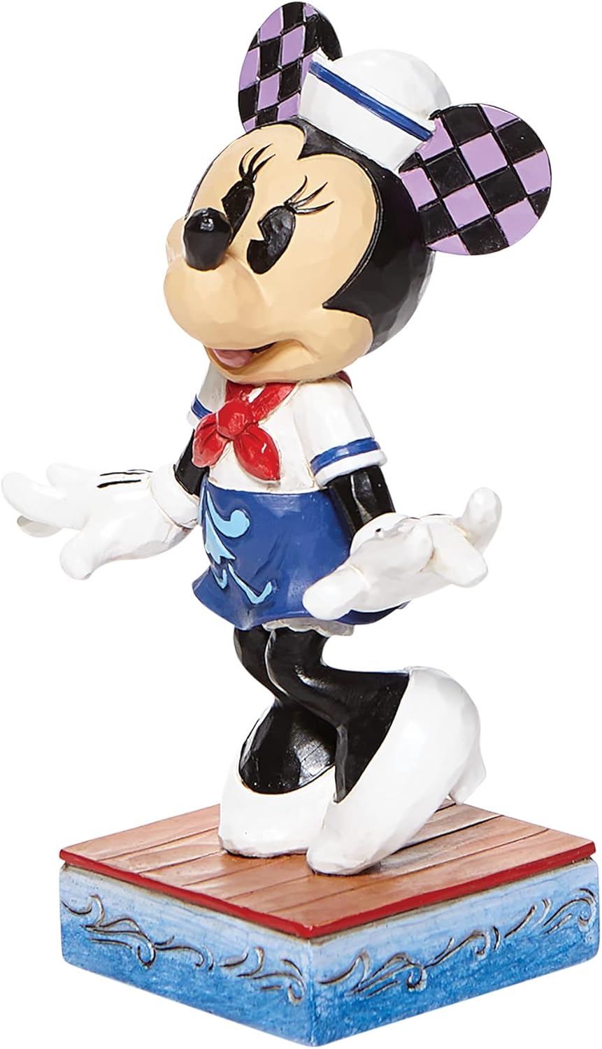 Enesco Disney Traditions by Jim Shore Sailor Minnie Mouse Persönlichkeit Pose Figur, 12,7 cm, Mehrfa