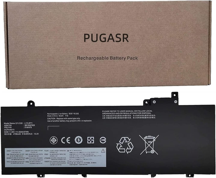 PUGASR L17L3P71 01AV478 Laptop Akku Kompatibel mit Lenovo ThinkPad T480s Series L17M3P71 L17M3P72 01