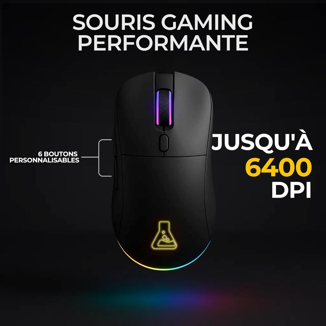 The G-Lab - Combo Tungsten EX – kabellose Tastatur – Dreifache Verbindung 2,4 GHz/BT/kabelgebunden –