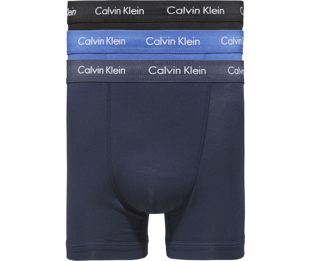 Calvin Klein Herren 3er Pack Boxershorts Trunks Unterwäsche XL Multicolour (C-black/Blu/Blu Other Ve