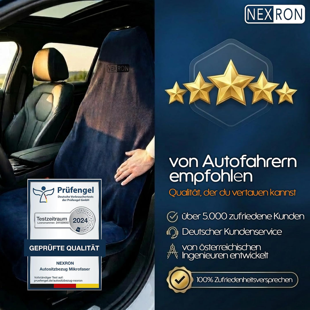 NEXRON® Autositzschoner – besonders bequemer Autositzbezug mit atmungsaktivem Premium Stoff – schütz
