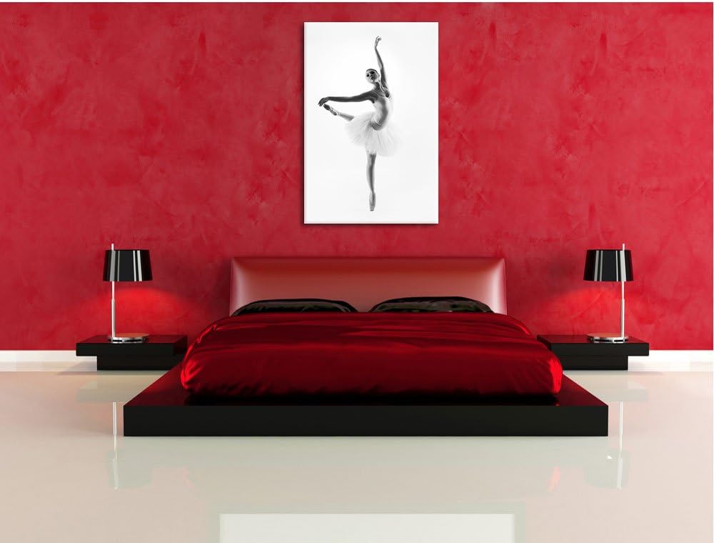 Ästhetische Ballerina, Format: 100x70 auf Leinwand, XXL riesige Bilder fertig gerahmt mit Keilrahmen