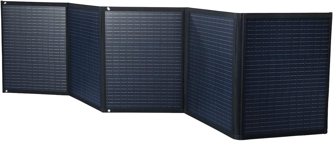 revolt Mobiles faltbares Solarpanel, 5 monokristalline Solarzellen, 200 Watt