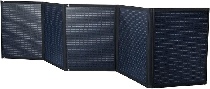 revolt Mobiles faltbares Solarpanel, 5 monokristalline Solarzellen, 200 Watt