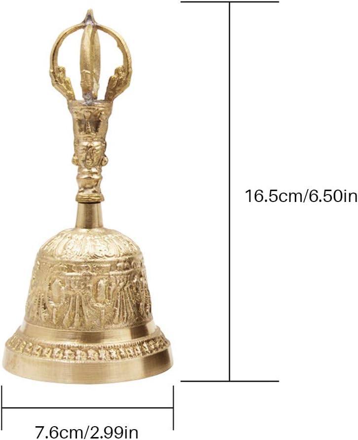 Lseqow Tibetische Handglocke, Handglocke, Buddhistische Glocke, Tee, Meditationsalarm, Gebet, tibeti