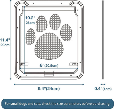 NAMSAN Haustierklappe Fliegengitter mit Magnet Hundeklappe Katzenklappe für Fliegengittertür Abschli