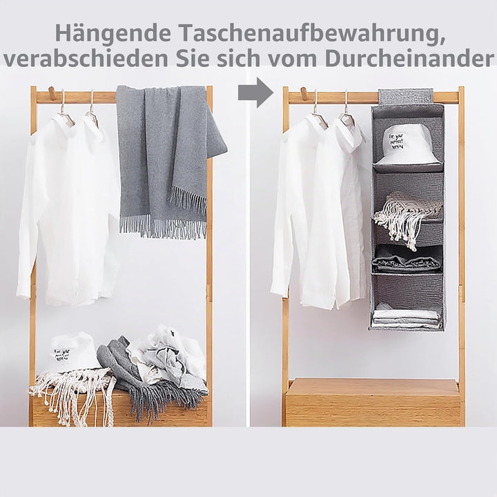 Hängeorganizer, Schrank-Organizer, Hängeregal, Hängeaufbewahrung, Faltbar Platzsparend, Hängeregal S