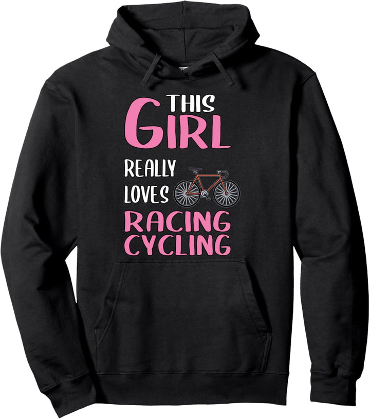 Geschenk für Damen, dieses Mädchen liebt Rennradfahren Pullover Hoodie