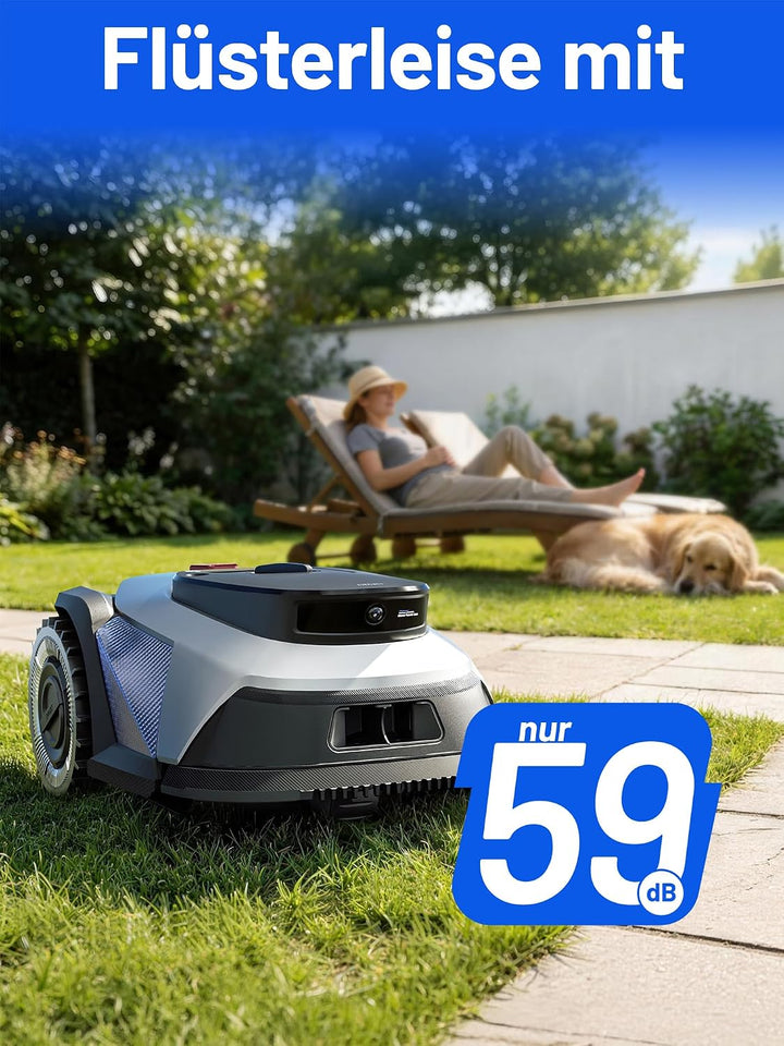 Litheli FYELD 500 Mähroboter ohne Begrenzungskabel, KI-Vision Rasenmäher Roboter 22.0 Zentimeter, 22