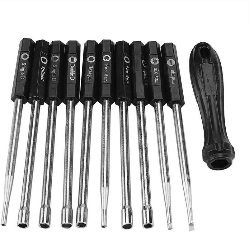 Vergaserset,10 pcs Vergaser Schraubendreher Set Anti Rutsch Griff Einstellkarte Werkzeug mit Keilver