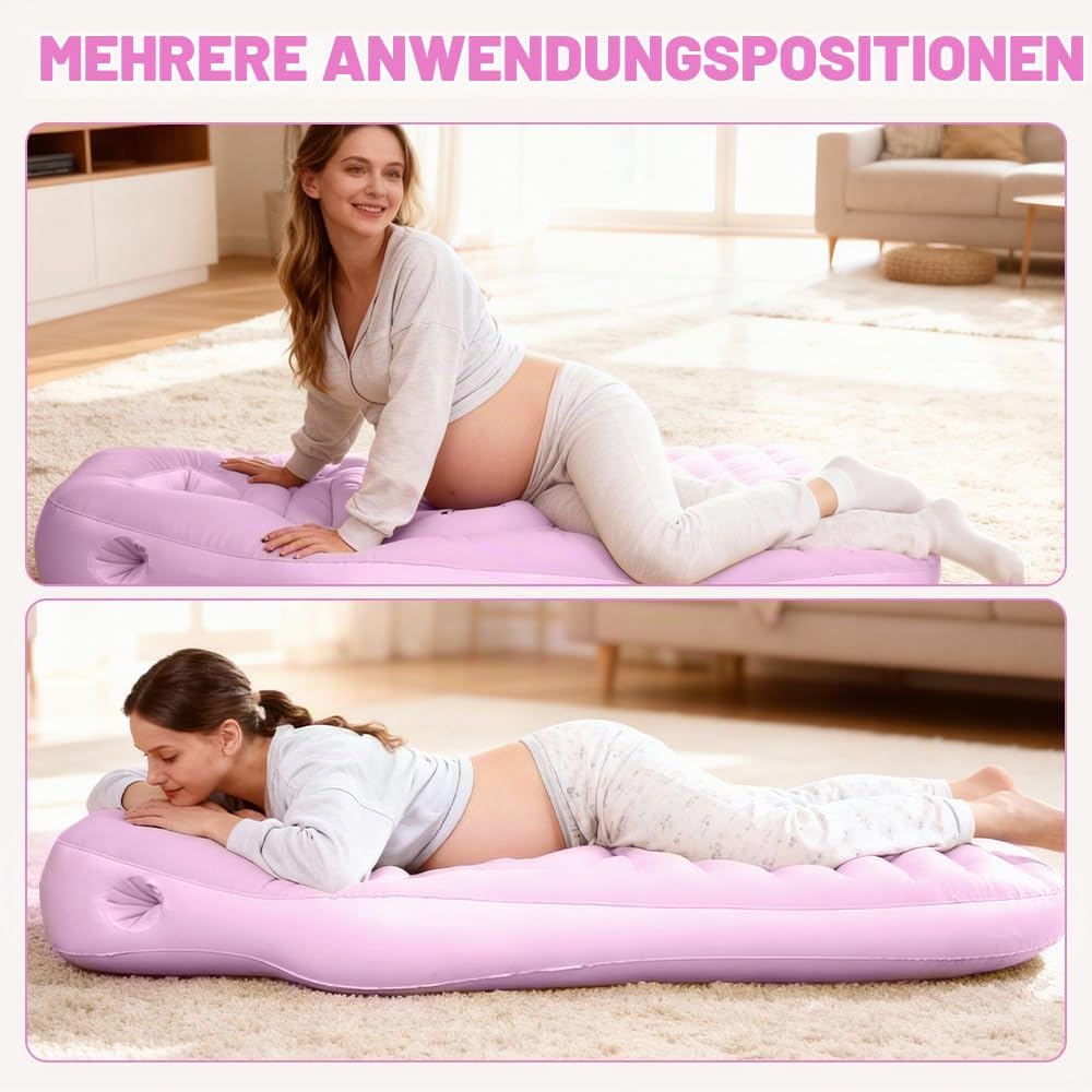 Aufblasbares Schwangerschaftskissen, Yogamatte für Schwangere mit Loch, Brown Tragbare Schwangerscha