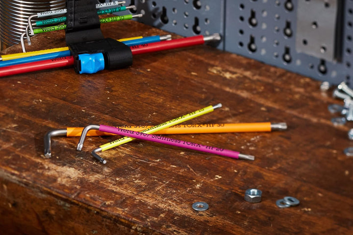 Wera TX Sxl Multicolour HF Stainless 1 Winkelschlüsselsatz mit Haltefunktion, Edelstahl, 9-Teilig