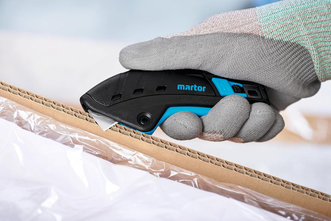 MARTOR Sicherheitsmesser mit Klingeneinzug, SECUPRO MERAK, Profi Cuttermesser, Leicht, Kunststoff, R