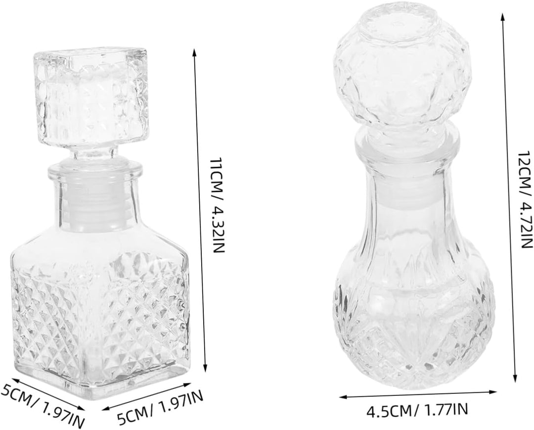 VICASKY 50 Ml 6 Stück Glas Probe Flaschenset Transparent Mit Versiegelung Praktisch Für Wein Und Whi