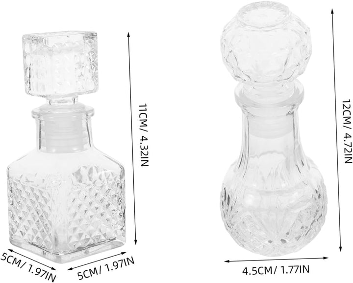 VICASKY 50 Ml 6 Stück Glas Probe Flaschenset Transparent Mit Versiegelung Praktisch Für Wein Und Whi
