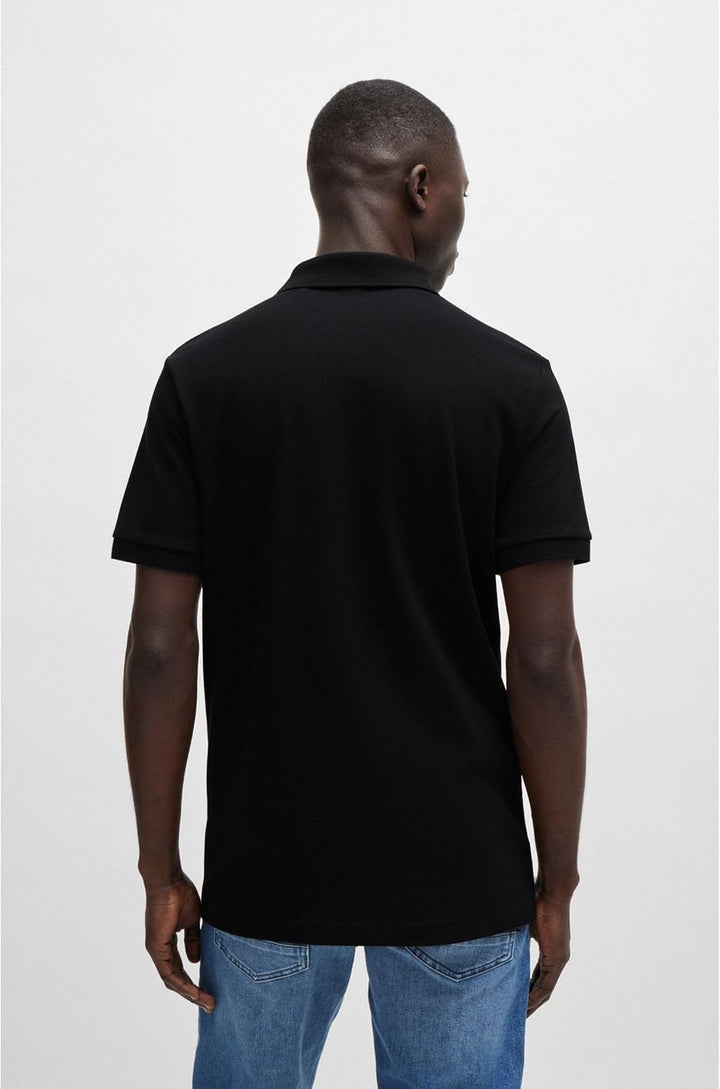 BOSS Herren Passenger Slim-Fit Poloshirt aus Stretch-Baumwolle mit Logo-Aufnäher XXL Black1, XXL Bla