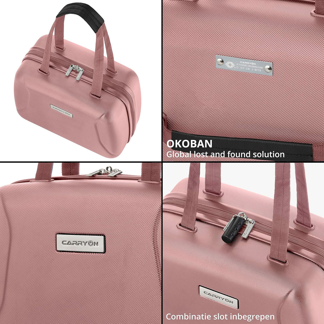 CarryOn Skyhopper Kosmetikkoffer Damen Hartschale - Beautycase Klein - Handgepäck 13 Liter - Schloss