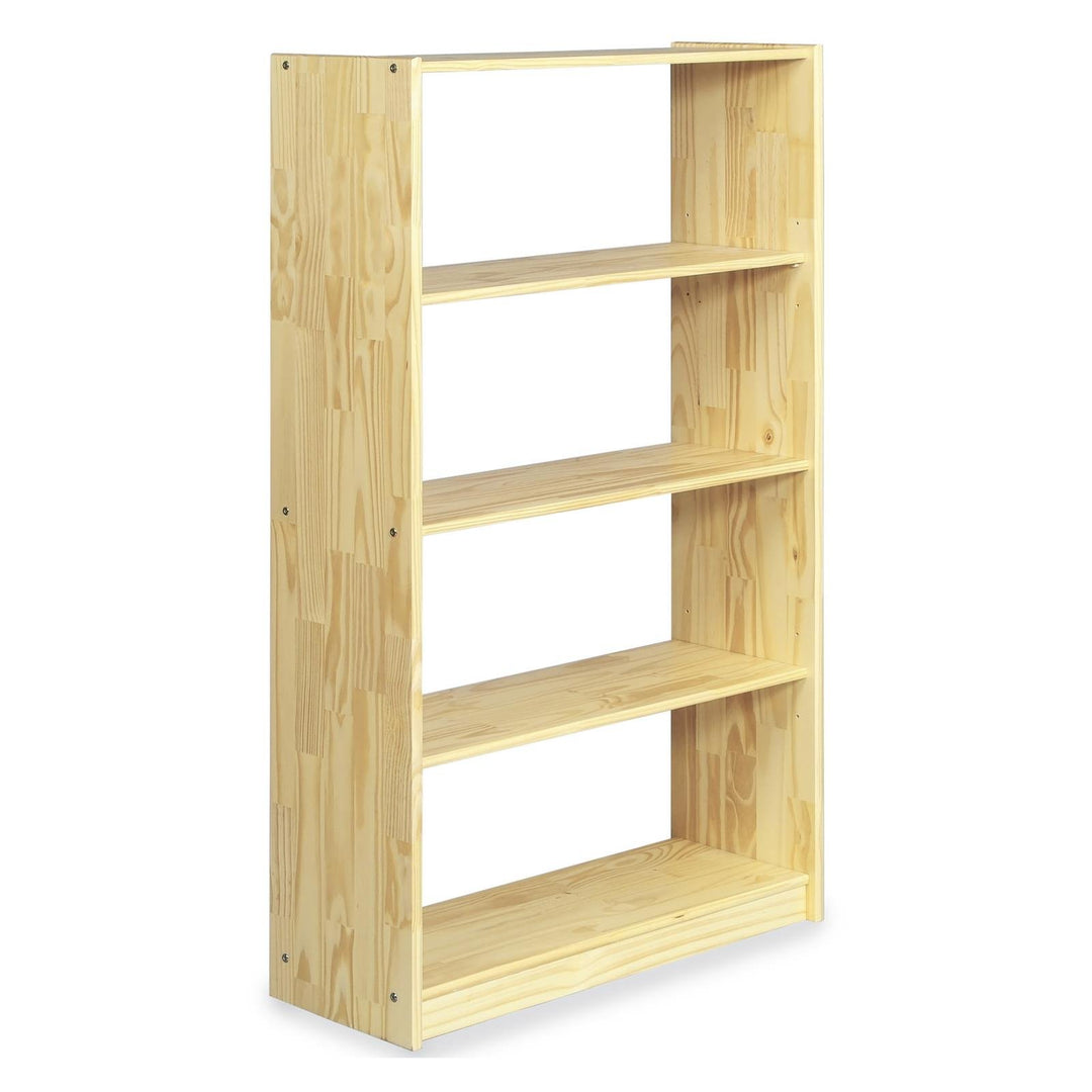 IDIMEX Standregal mit 5 Böden, praktisches Bücherregal aus massiver Kiefer in Natur, Schlichtes Büro