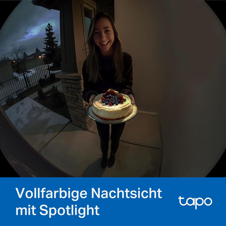 Tapo D235 Video-Türklingel Akku/Festverdrahtet (Video Doorbell) | Türklingel mit Kamera, 2K 5MP, Far