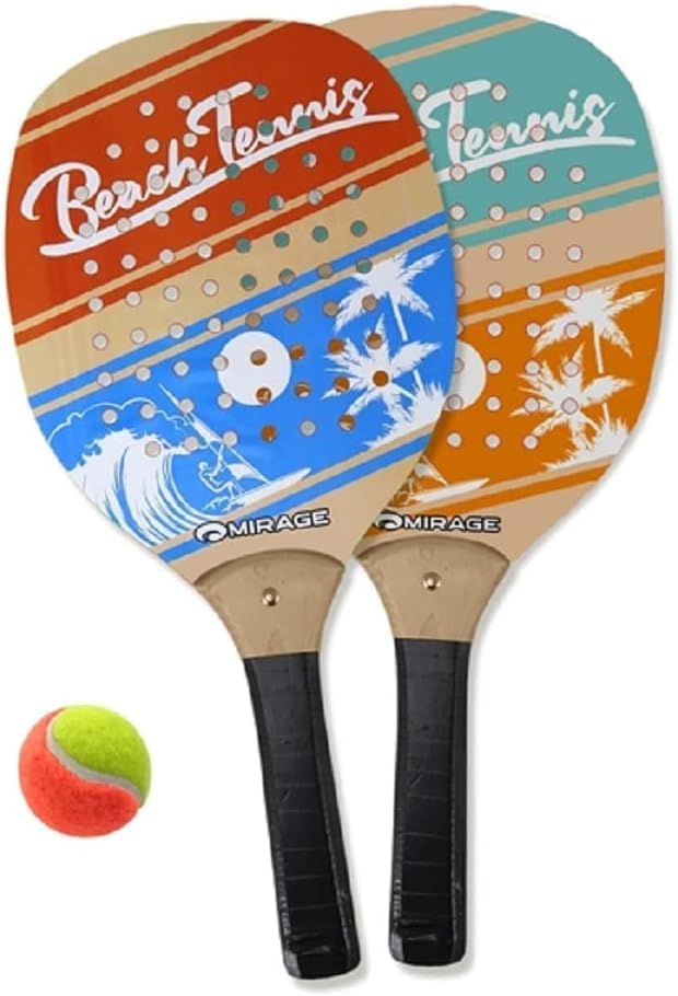 oppia Strandschläger Beach Tennis mit weichem Ball Set Leichte und strapazierfähige Schläger für Out