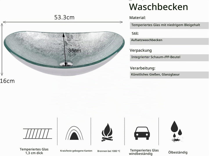 YU YUSING Badmöbel Set Waschbeckenunterschrank Badezimmerschrank mit Waschbecken Unterschrank Spiege