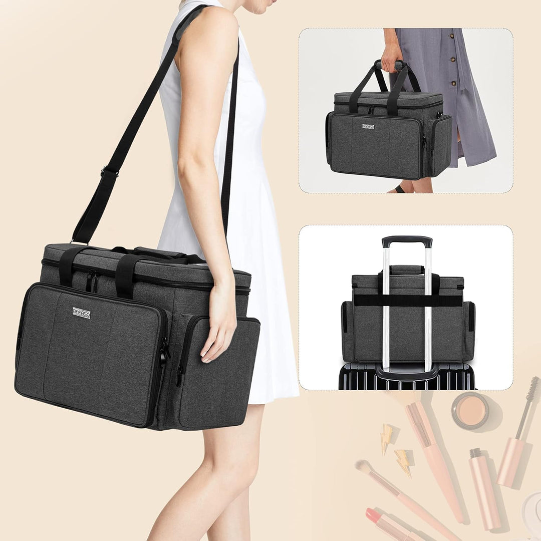 BAFASO Make Up Organizer Tasche, Kosmetik Aufbewahrung für Make Up, Grosse Kosmetiktasche für Make U