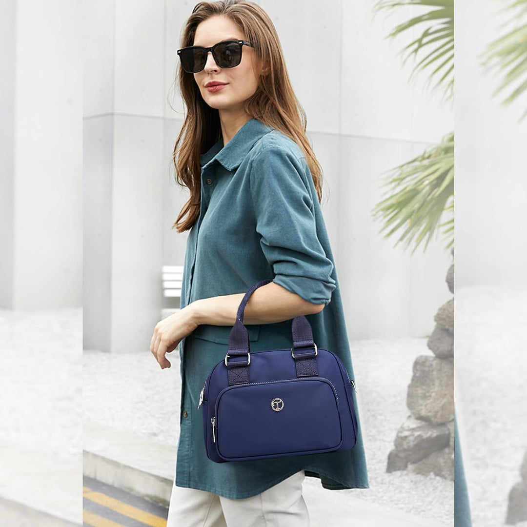 NICOLE &amp; DORIS Handtasche Messenger Bag Damen Casual Schultertasche Nylon Wasserdicht Leichte Umhäng