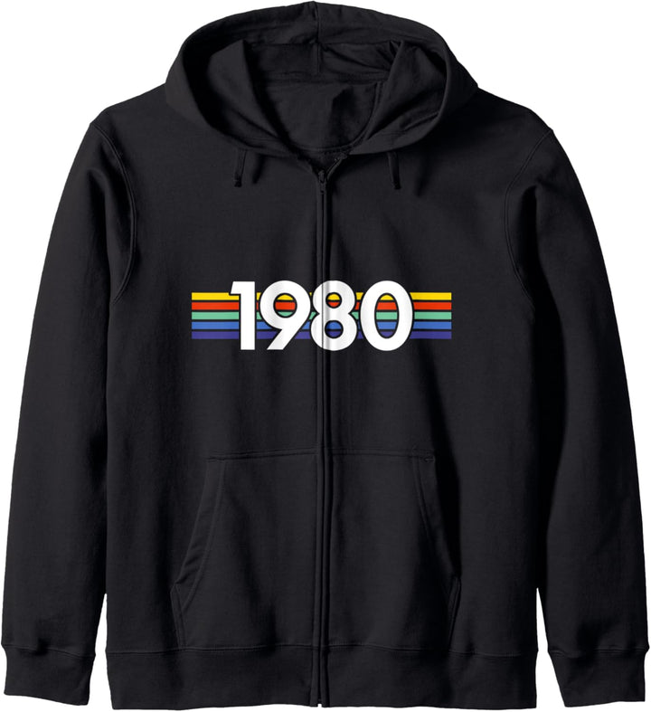 Born in 1980 40. Geburtstag Geschenk Vintage Kapuzenjacke