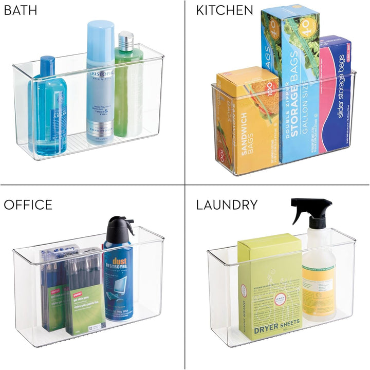 iDesign 66140EU Affixx Selbstklebender Küchen-Organizer, Starke Haftkraft, Rückstandslos zu entferne