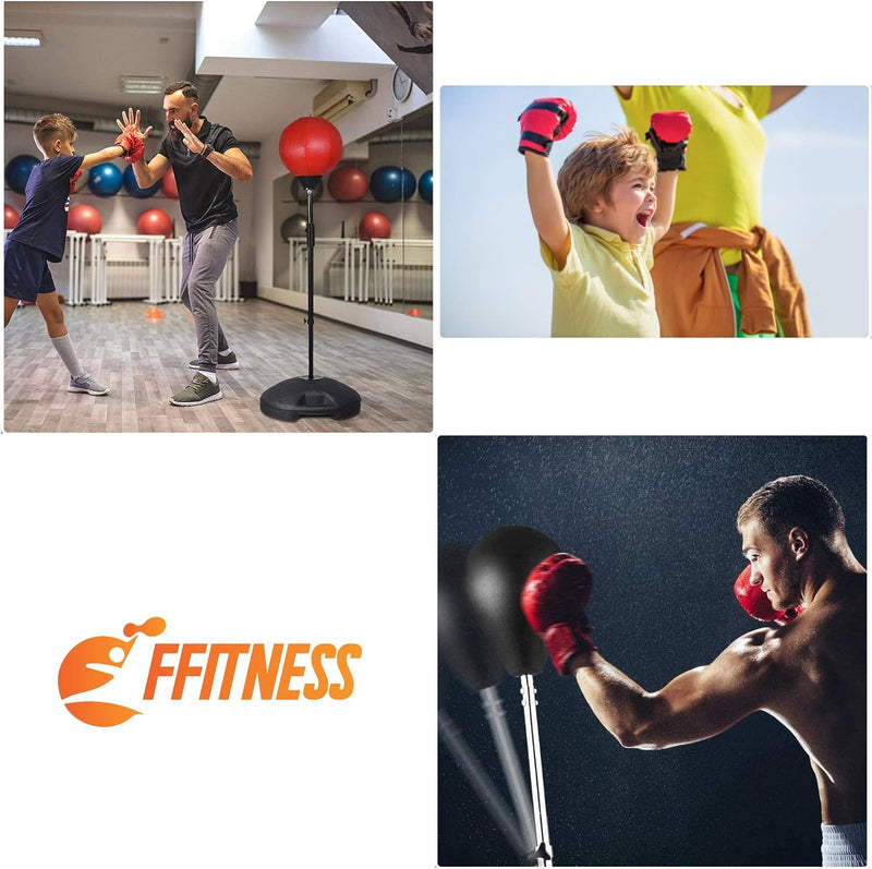 FFitness Punchingball für Kinder mit abnehmbarem Boden und Verstellbarer Stange | Boxsack für Traini