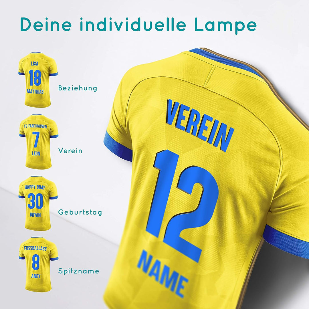 Elbeffekt Trikotlampe für Schweden Fans aus Holz - personalisierbares Geschenk - schenke Dein indivi