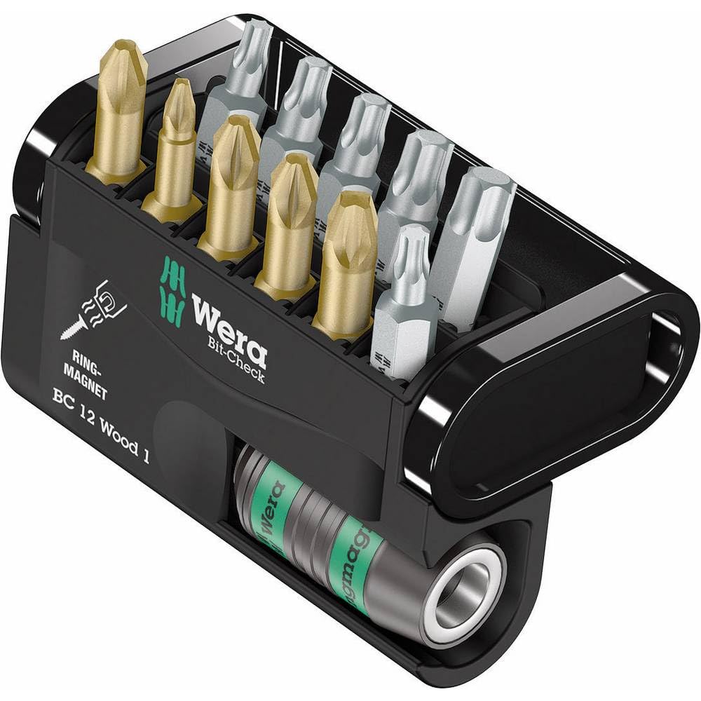 Wera Bit-Sortiment, Bit-Check 12 Wood 1, 12-teilig, 05057423001, 1