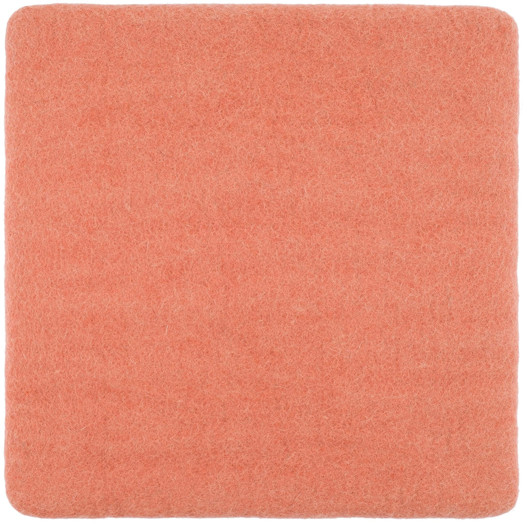 myfelt Flache Filz Sitzauflage, Filz Stuhlauflage - Lea - quadratisch, 36x36 cm, Lachsfarben, Lachsf