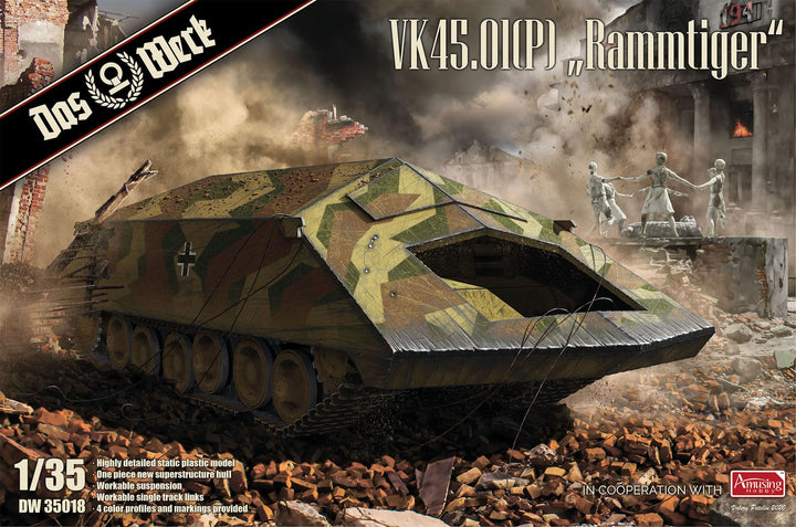 DAS WERK USCDW35018 DW35018 Modell Panzer Vk45.01(P) Rammtiger