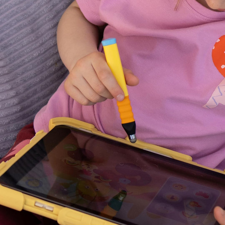 Edurino Eingabestift Ergonomisch – Dreipunktgriff für Kinder – Gelb, Gelb