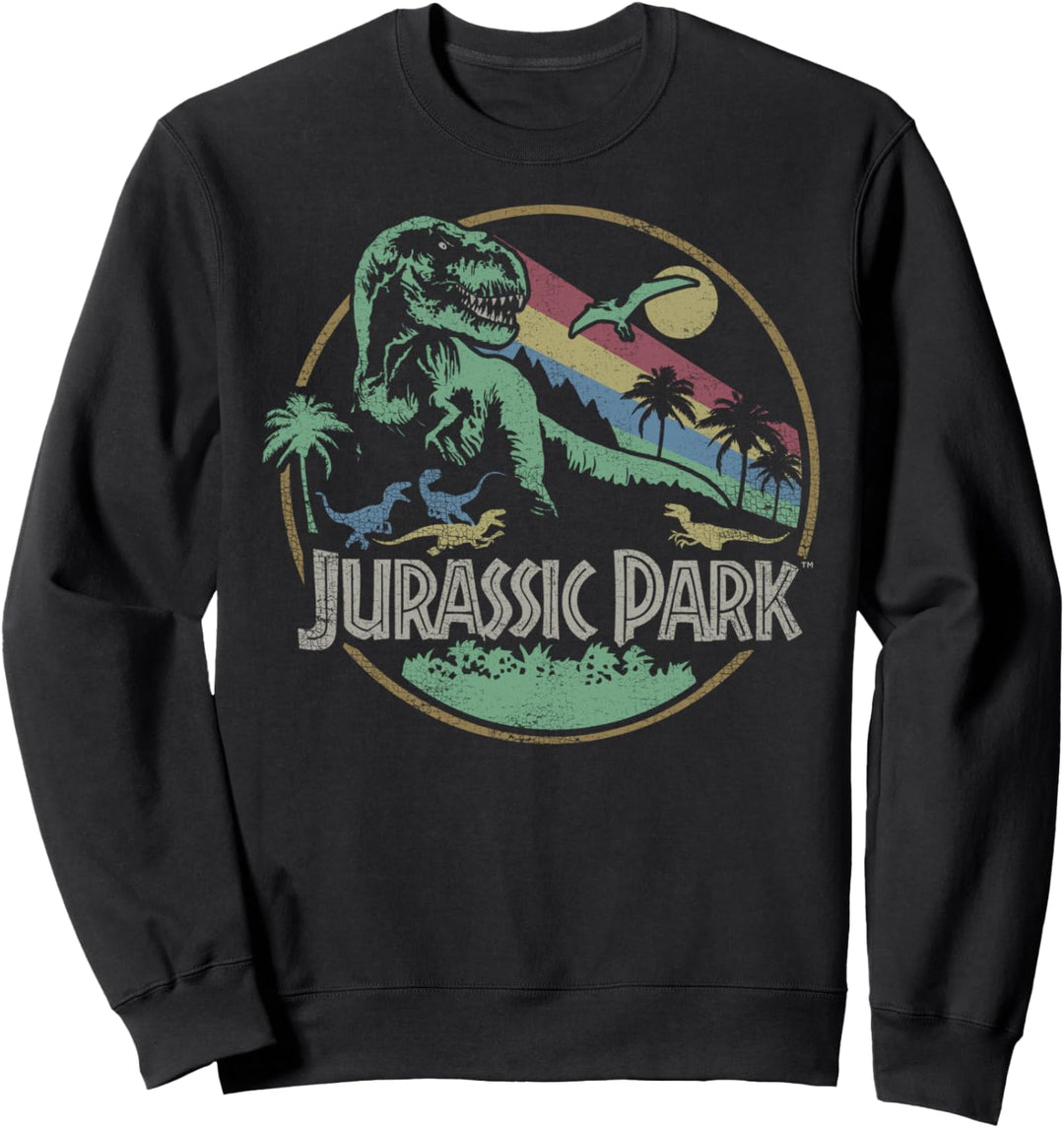Jurassic Park Retro T-Rex Circle Sweatshirt