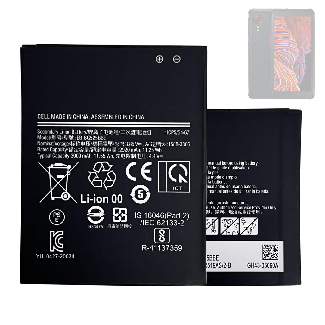 HIGHAKKU Ersatzakku EB-BG525BBE kompatibel mit Samsung Galaxy Xcover 5 SM-G525, Xcover 5