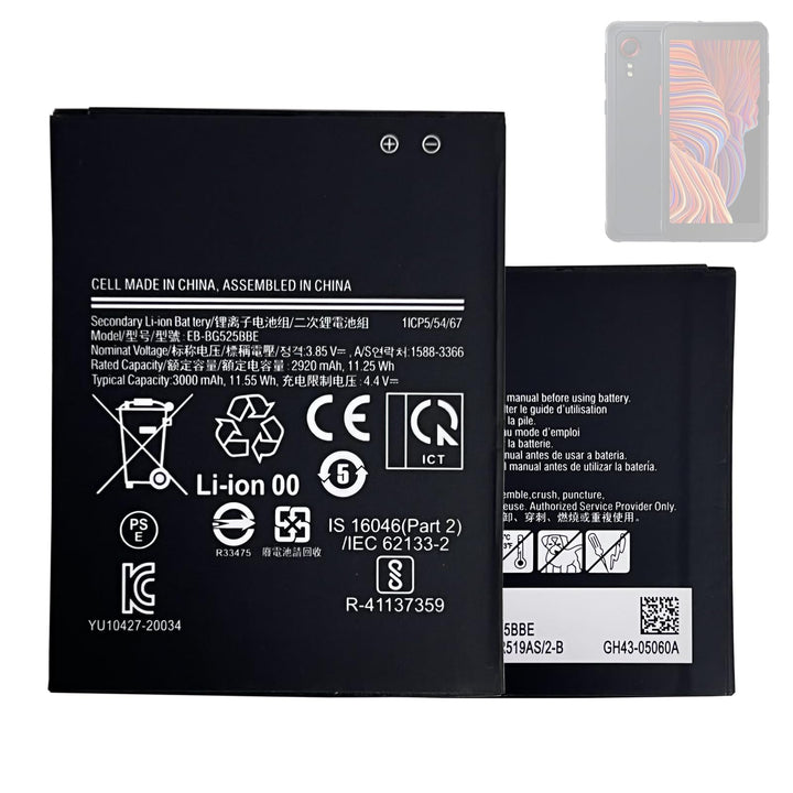 HIGHAKKU Ersatzakku EB-BG525BBE kompatibel mit Samsung Galaxy Xcover 5 SM-G525, Xcover 5