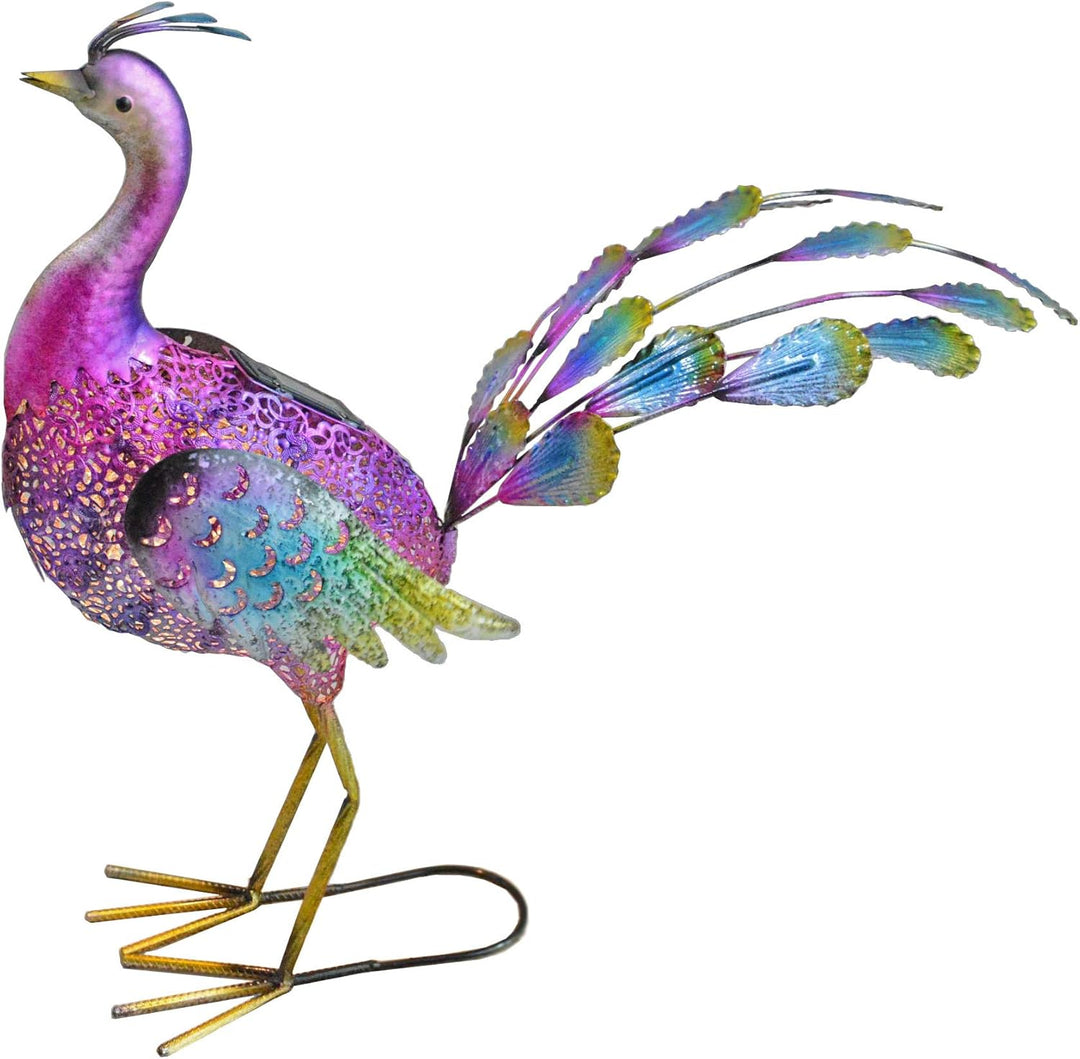 LED Solar Deko Leuchte Pfau Design Garten Weg Beleuchtung Tier Lampe bunt HARMS 504885