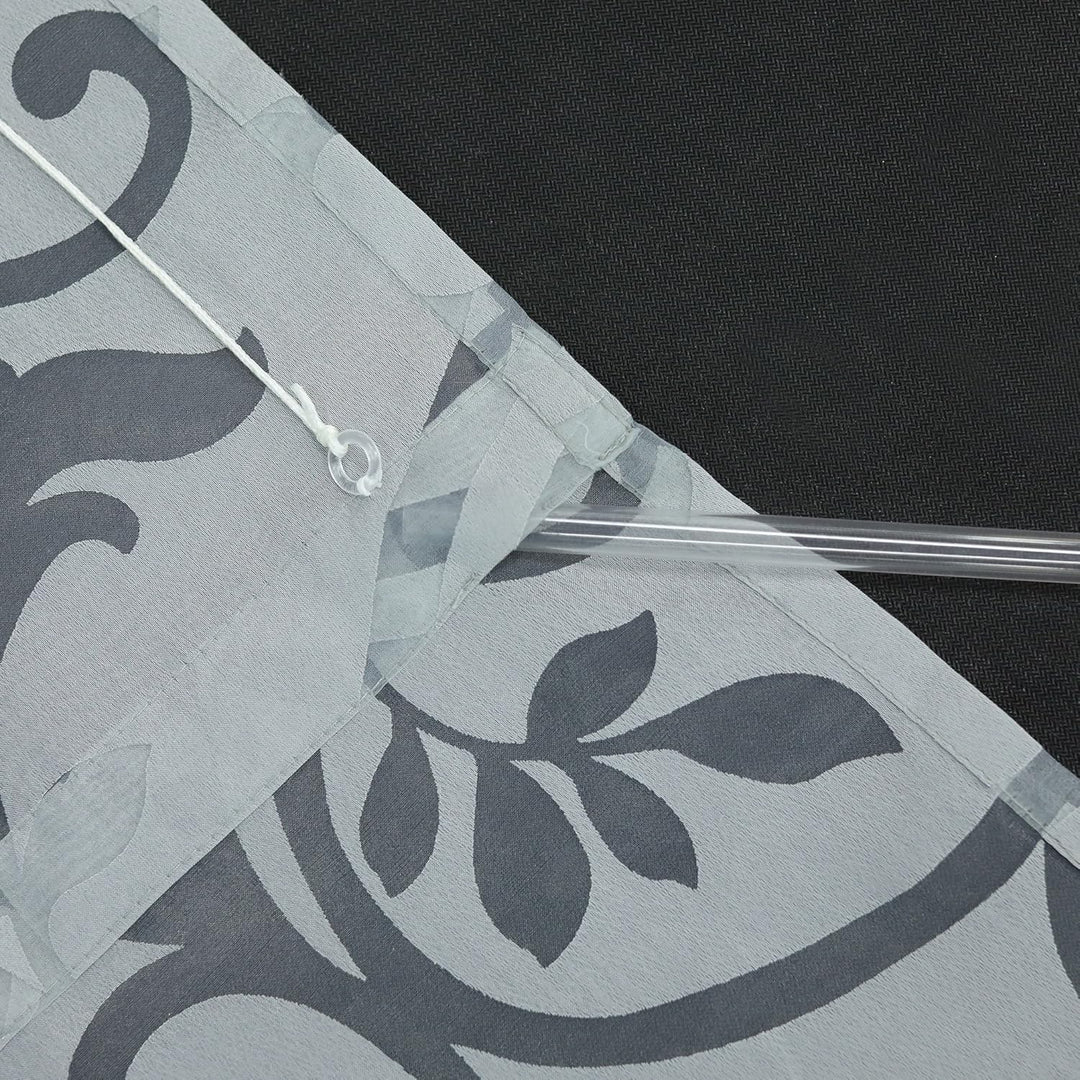 Joyswahl Raffrollo Ausbrenner Raffgardinen mit Schlaufen »Jessica« Gardinen BxH 80x140cm Grau 1er Pa