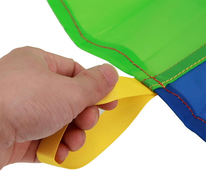 SPYMINNPOO Regenbogen Schwungtuch, 3/3,6/6 Meter Bunt Fallschirm für Kinder Spielzeug, Mehrfarbiges