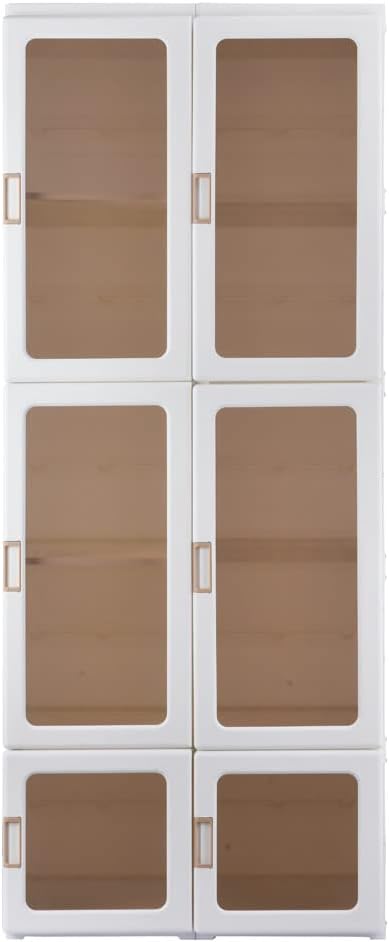 BITUXX Lex21 Kleiderschrank Schrank Organizer aus PP 104x69x50cm Leichter Aufbau