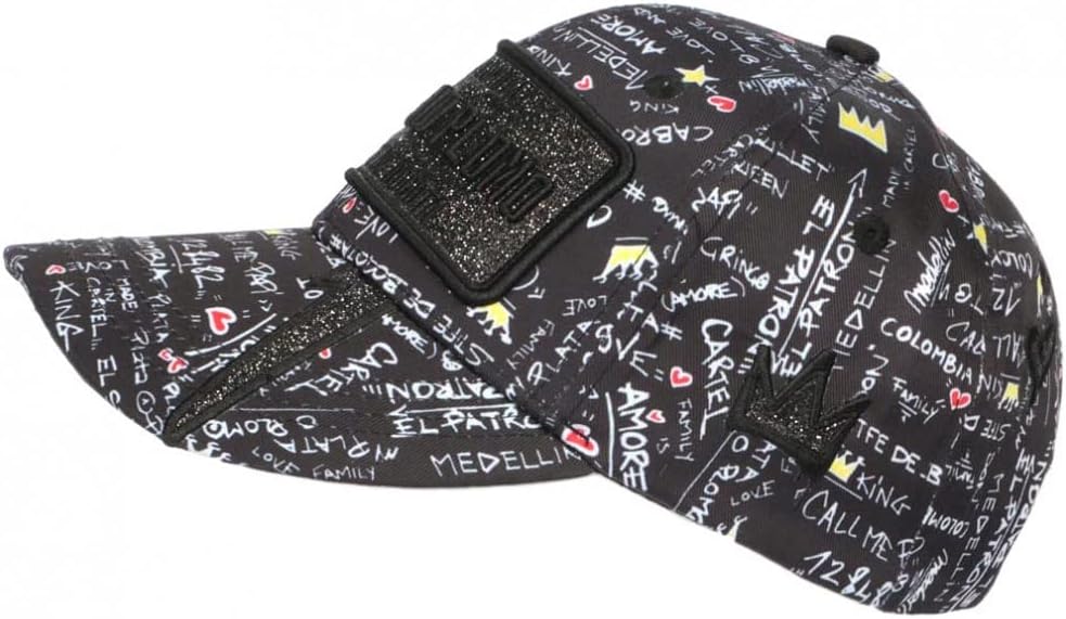 Kappe Plata o Blei, Schwarz, Grau, Strass, Baseball-Kapsel, Grösse: Einheitsgrösse – Farbe: Schwarz