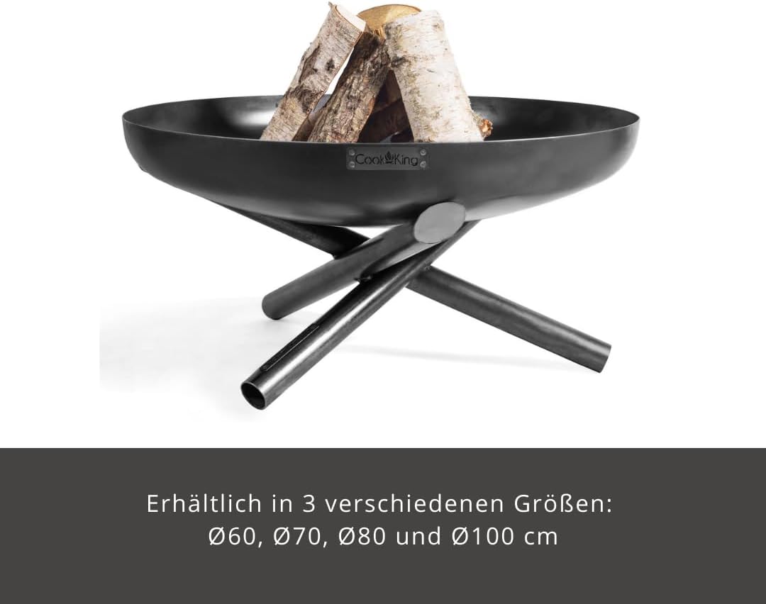 CookKing Feuerschale Feuerkorb Grill Feuerstelle - Indiana - echte Handarbeit - Ø100cm