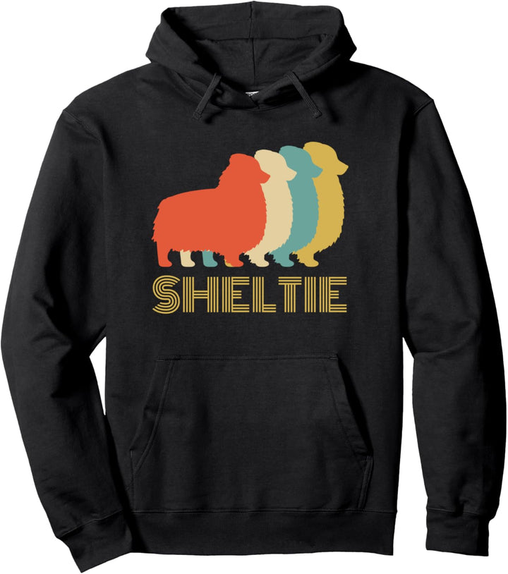 Sheltie Shetland Sheepdog Hunderasse Vintage Look Pullover Hoodie