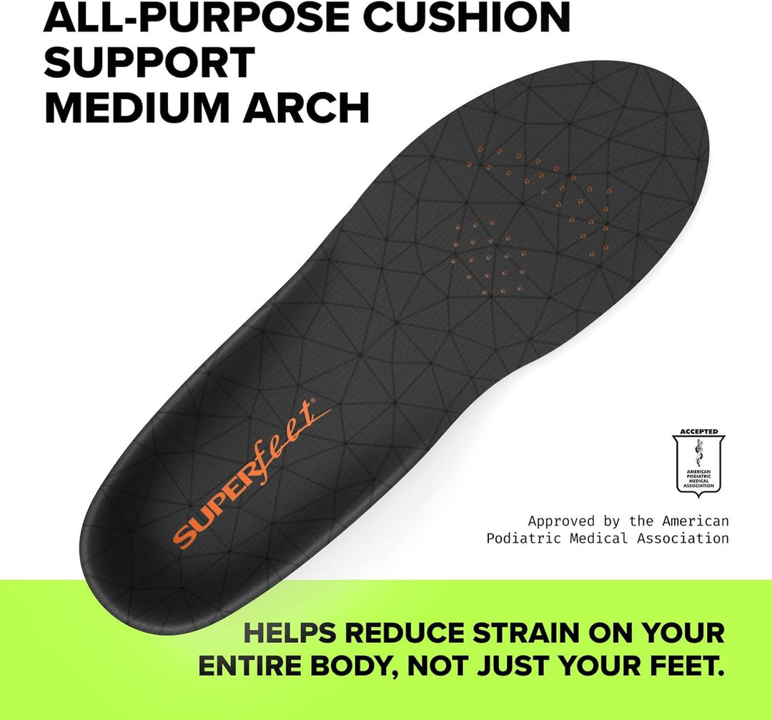 Superfeet FLEX Komfort Schuheinlagen, Einlegesohlen für Sportschuhe zur Polsterung und Unterstützung
