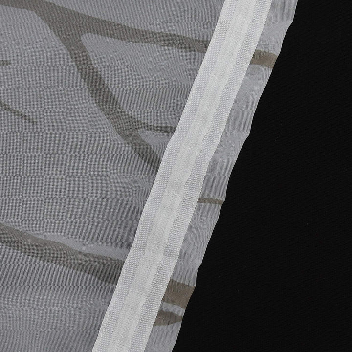 HongYa 1 Stück Transparente Gardine Schal mit Kräuselband Voile Vorhang Fensterschal Äste Muster H/B